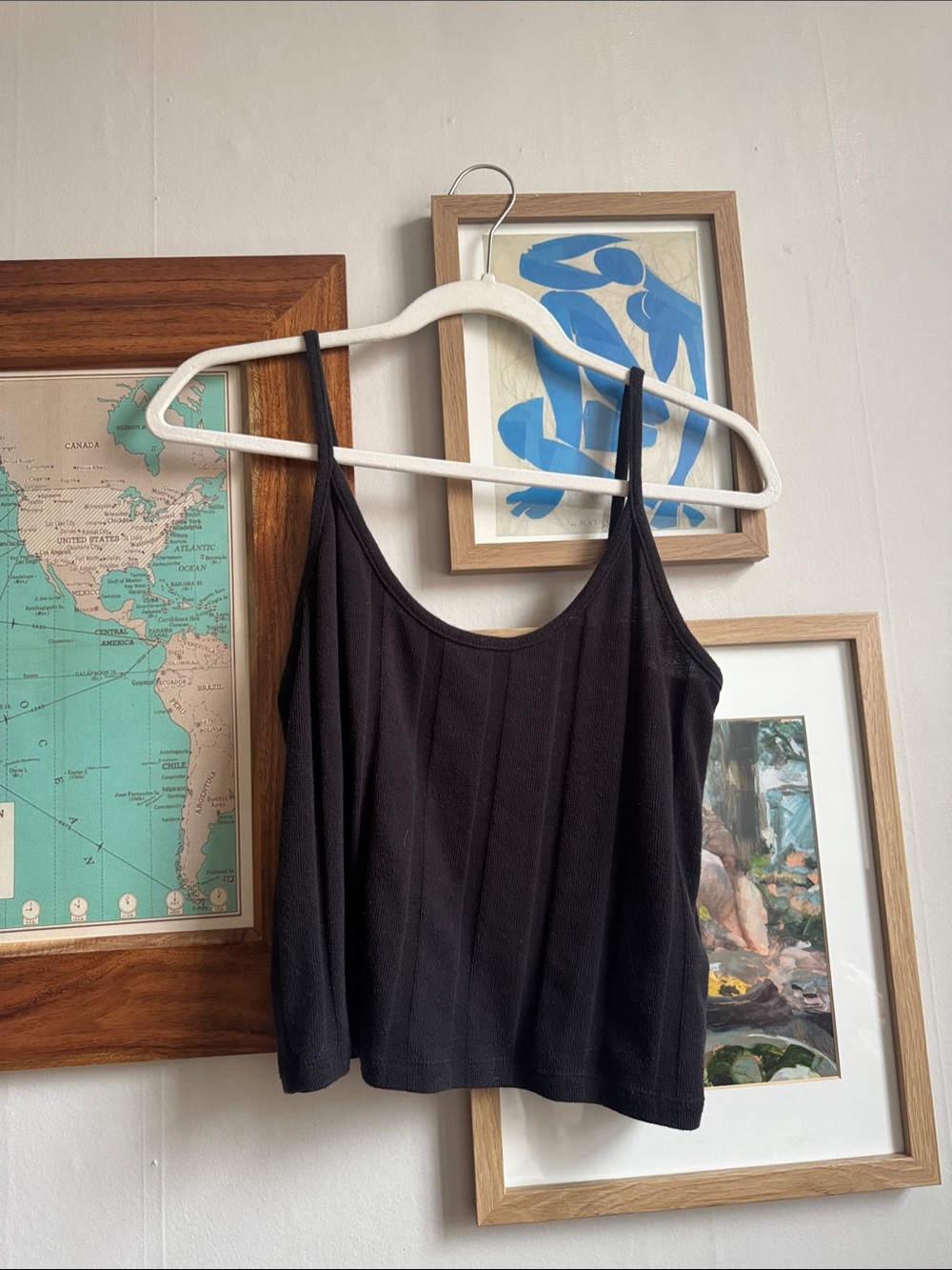 Madewell Black Ribbed Spaghetti-Strap Tank